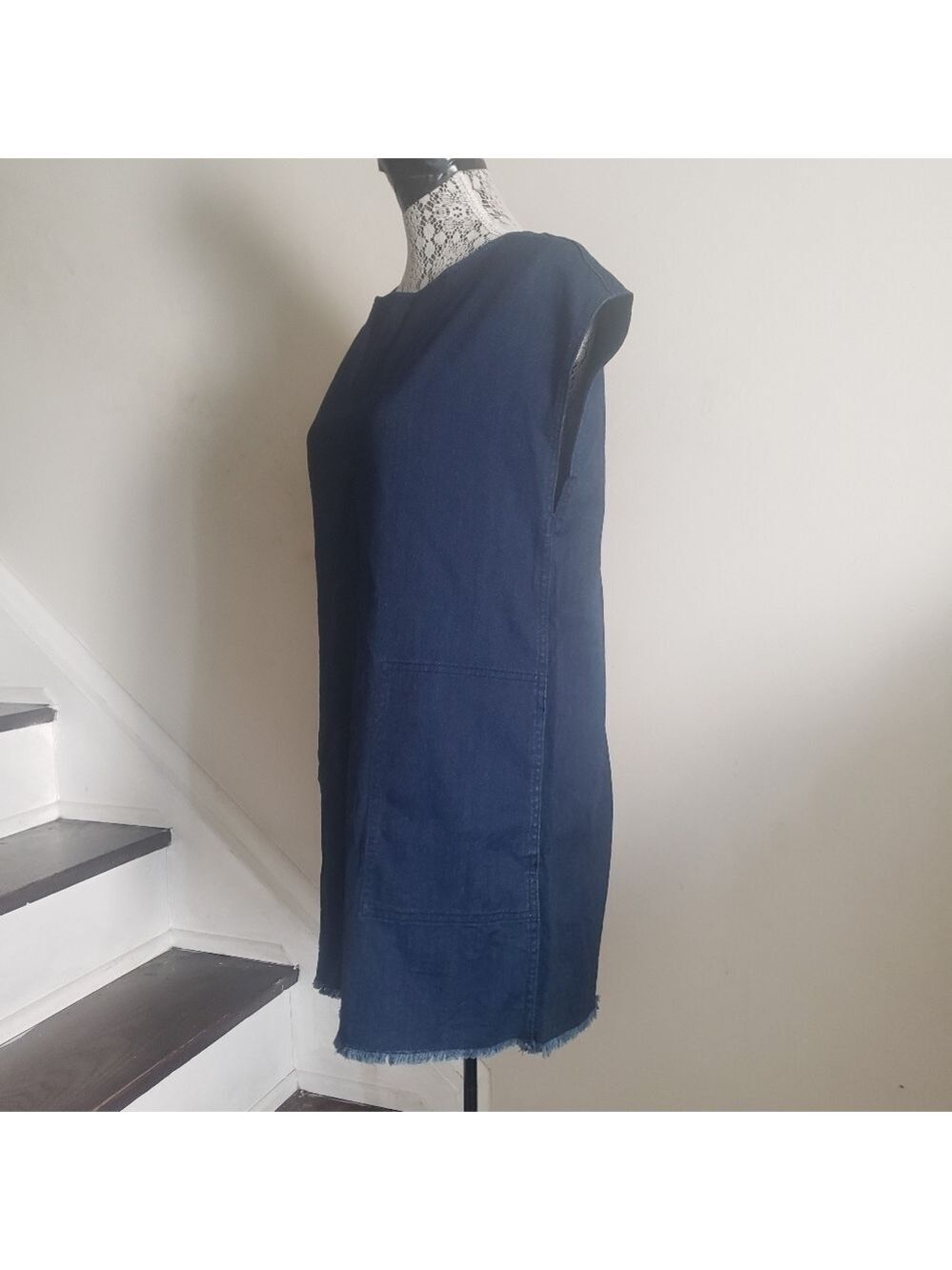 Wilfred Free Nori Dress In Denim - Picture 9 of 12